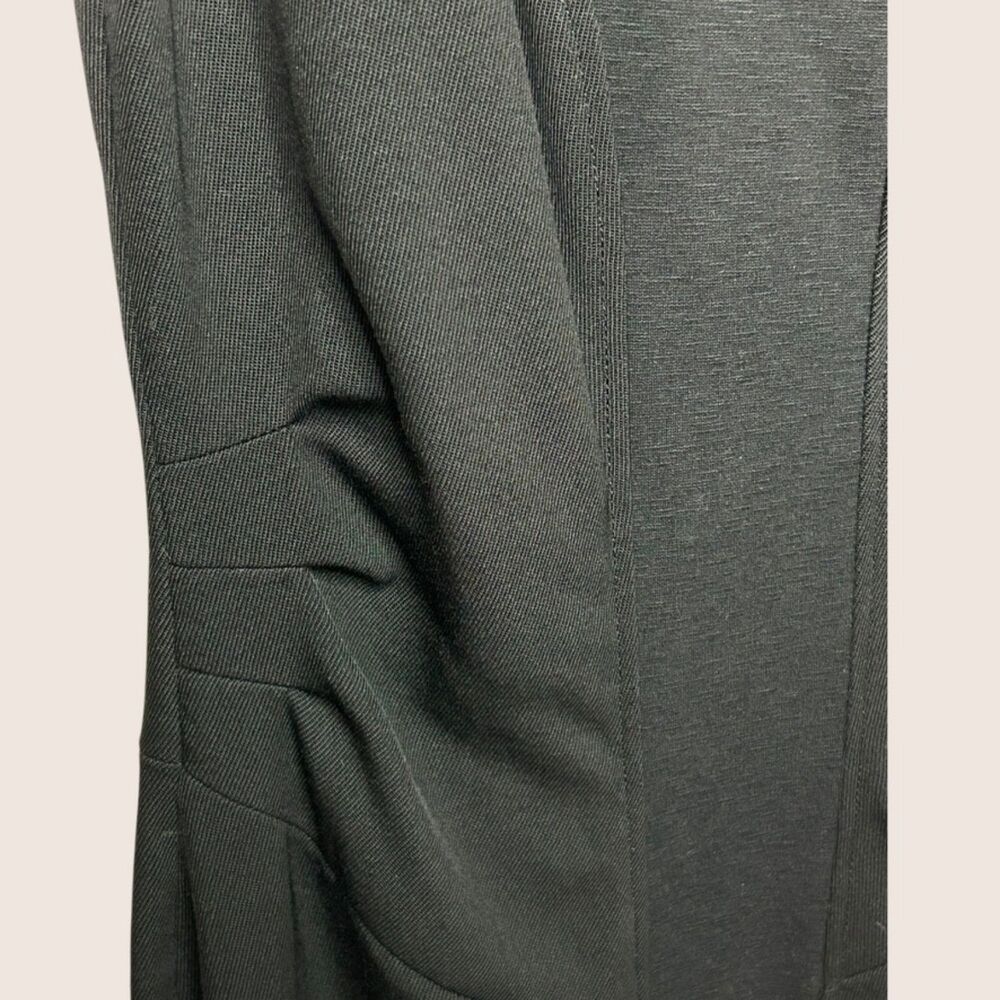 🖤 DIANE VON FURSTENBURG DVF RUCHED BODY CON WOOL BLEND TANK DRESS SIZE 10 - Picture 6 of 7